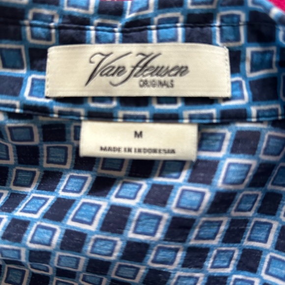 Ladies Van Husen Blouse. Blue/Navy/White. Fitted. BNWT. Sz M - Picture 6 of 6